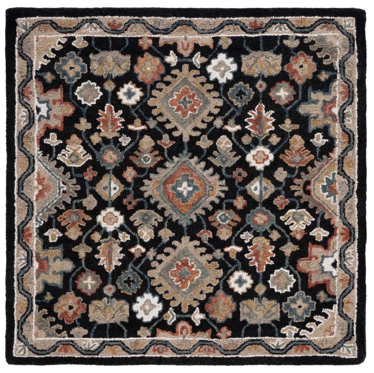 Safavieh Aspen Apn145Z Black/Rust Rug.