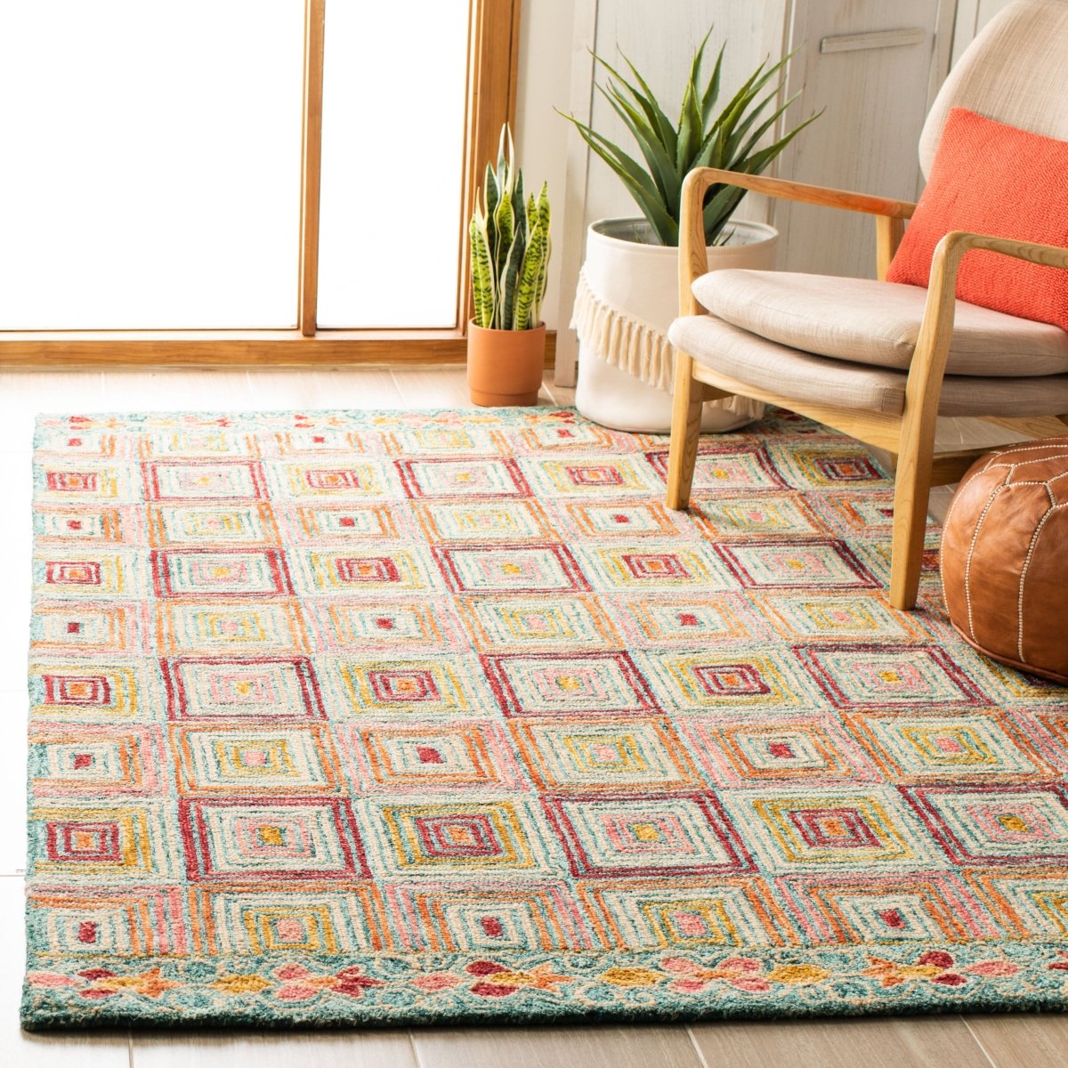 Safavieh Aspen Apn270U Pink/Gold Rugs.
