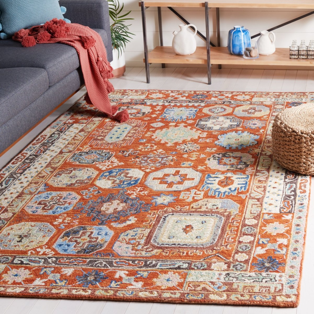 Safavieh Aspen Apn305P Rust/Ivory Rug.