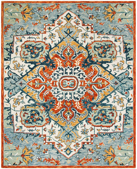 Safavieh Aspen Apn312A Blue / Rust Rugs.