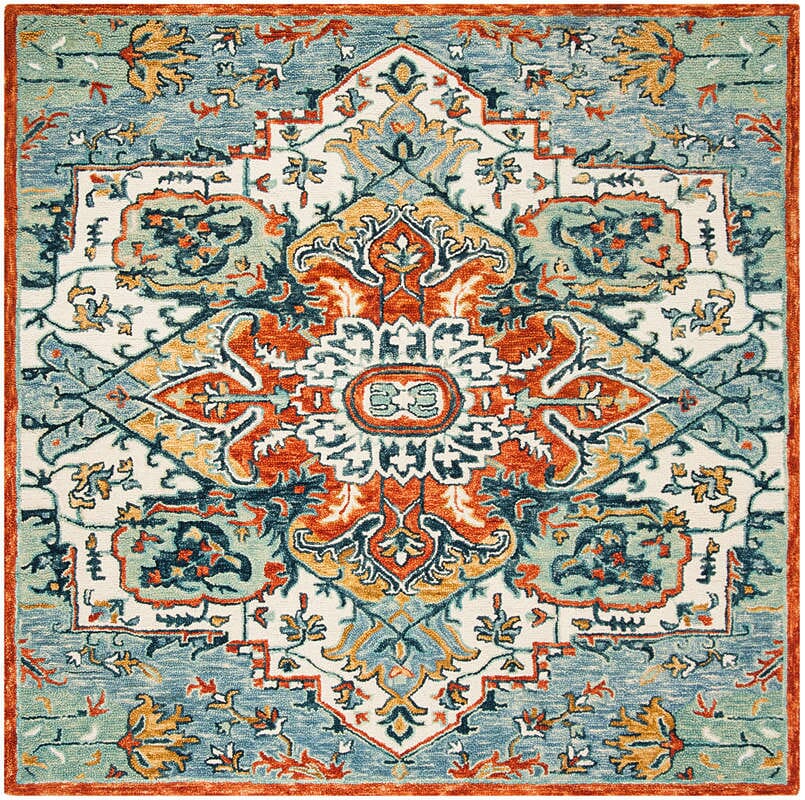 Safavieh Aspen Apn312A Blue / Rust Rugs.