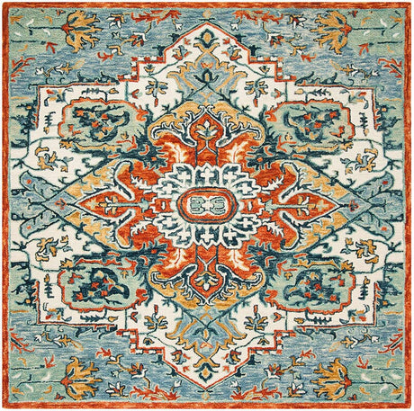 Safavieh Aspen Apn312A Blue / Rust Rugs.