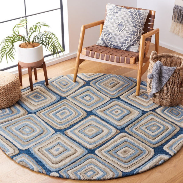 Safavieh Aspen Apn350M Blue/Beige Rug.