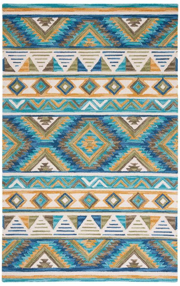 Safavieh Aspen Apn352M Blue/Yellow Rug.
