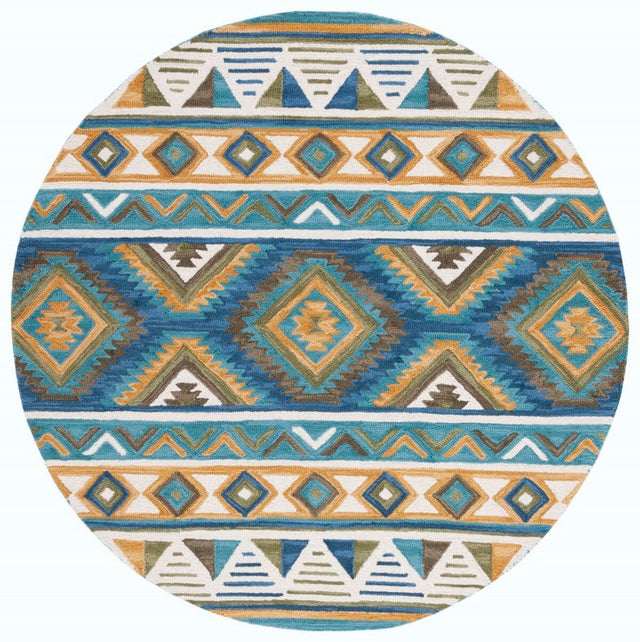 Safavieh Aspen Apn352M Blue/Yellow Rug.