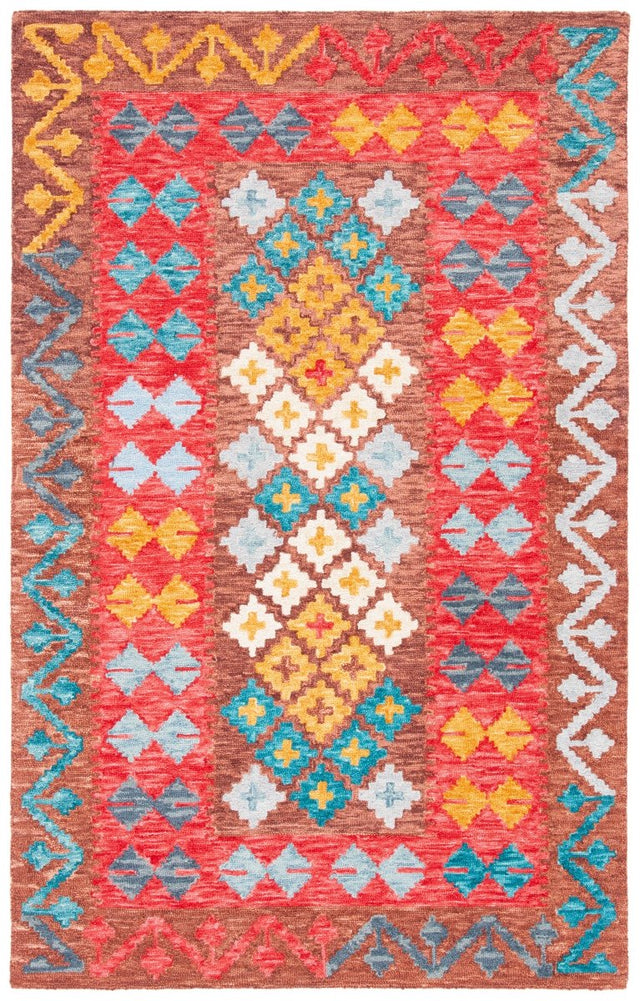 Safavieh Aspen Apn403T Brown/Red Rugs.