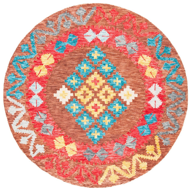 Safavieh Aspen Apn403T Brown/Red Rugs.