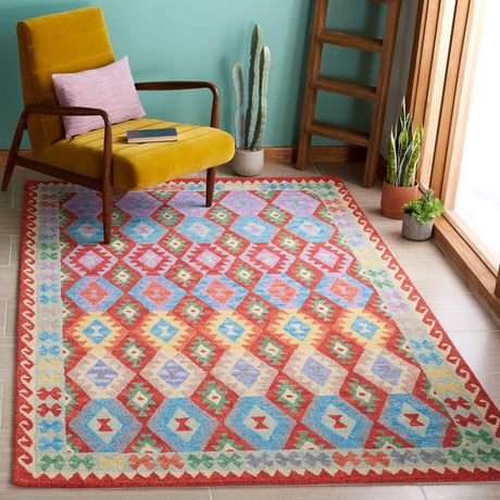 Safavieh Aspen Apn408Q Red/Blue Rug.