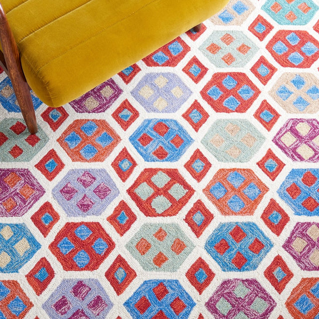 Safavieh Aspen Apn410A Ivory/Red Rug.