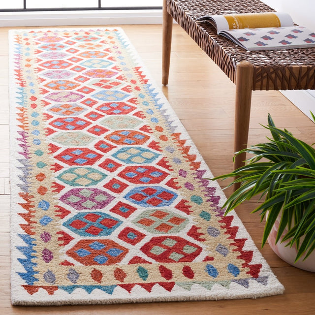 Safavieh Aspen Apn410A Ivory/Red Rug.