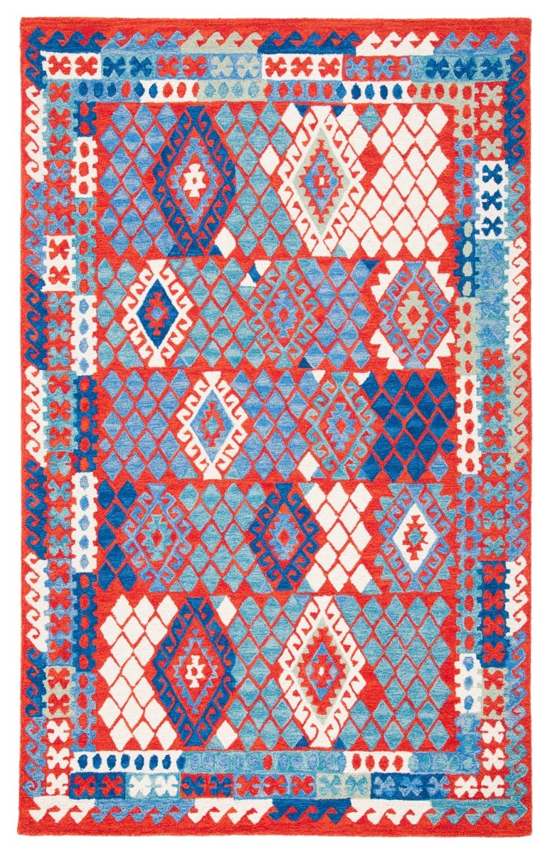Safavieh Aspen Apn412Q Red/Blue Rug.