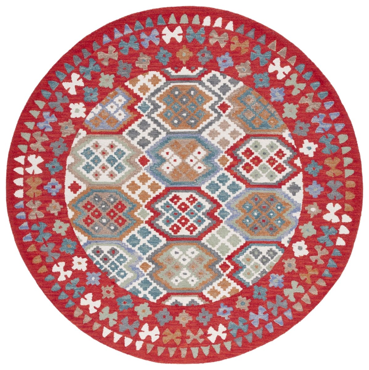Safavieh Aspen Apn413Q Red/Ivory Rug.