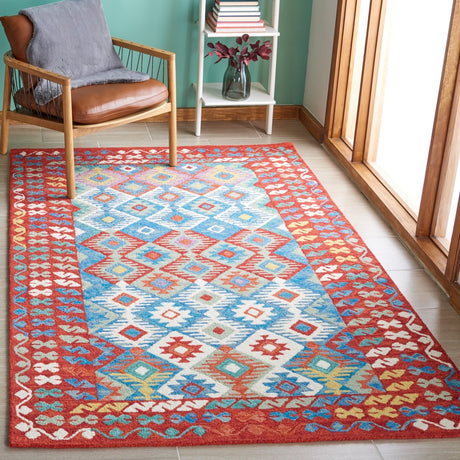 Safavieh Aspen Apn414Q Red/Blue Rug.