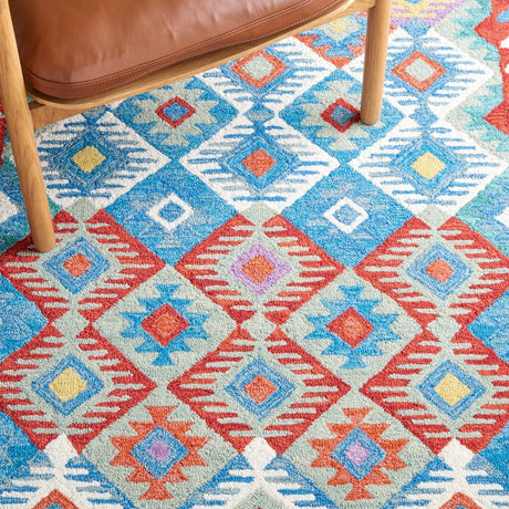 Safavieh Aspen Apn414Q Red/Blue Rug.