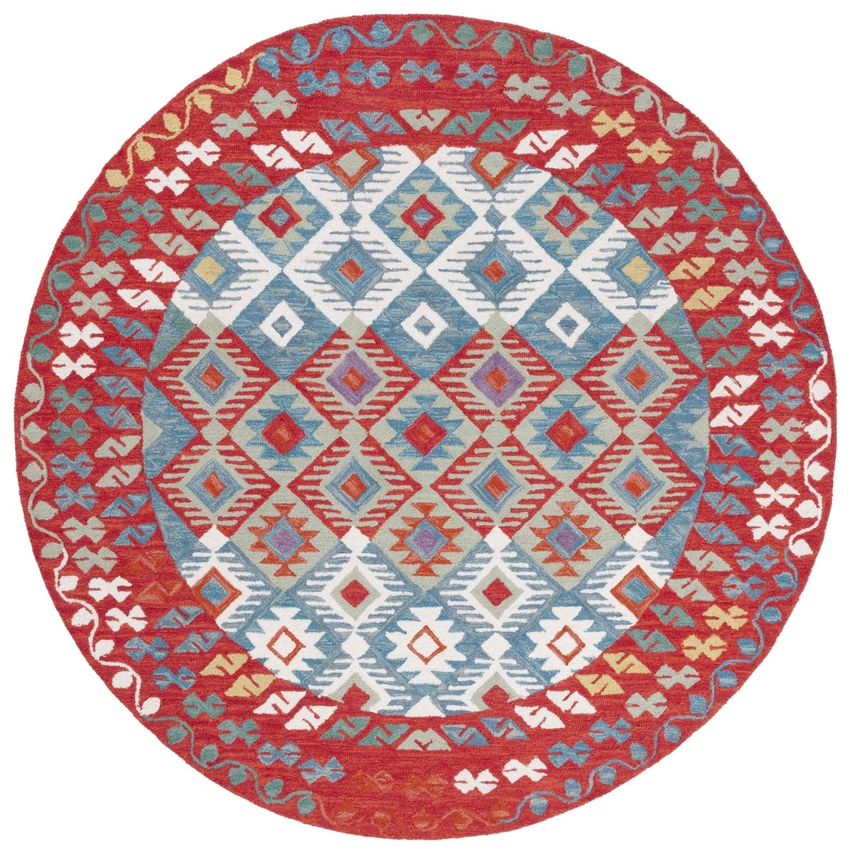 Safavieh Aspen Apn414Q Red/Blue Rug.