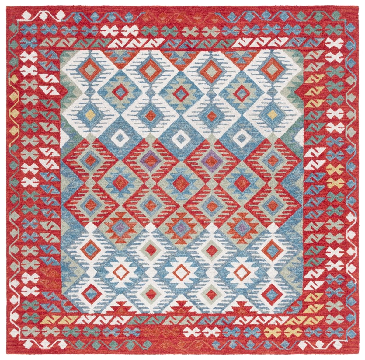Safavieh Aspen Apn414Q Red/Blue Rug.