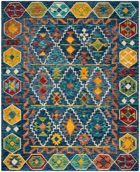 Safavieh Aspen Apn501A Navy / Gold Rugs.