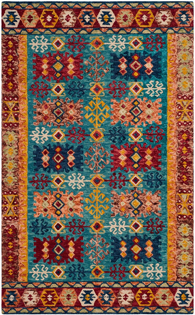 Safavieh Aspen Apn503A Blue / Red Rugs.