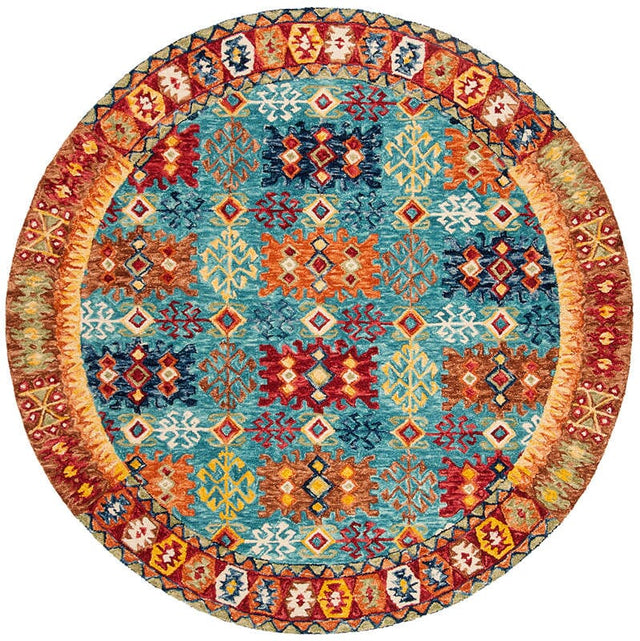 Safavieh Aspen Apn503A Blue / Red Rugs.