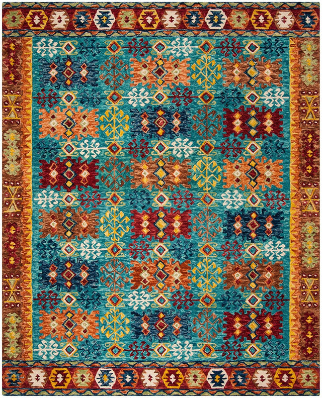Safavieh Aspen Apn503A Blue / Red Rugs.