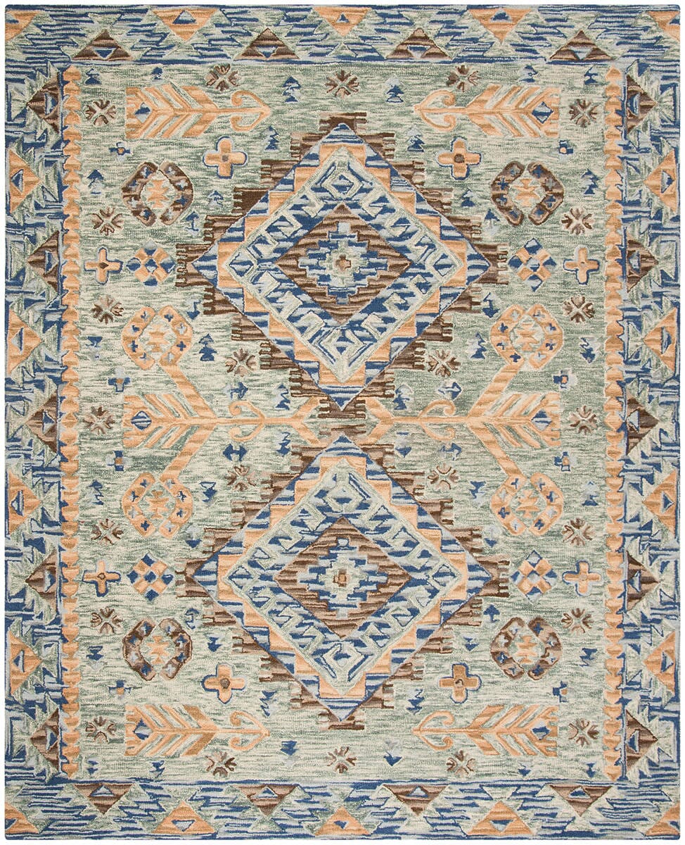 Safavieh Aspen Apn504A Blue / Beige Rugs.