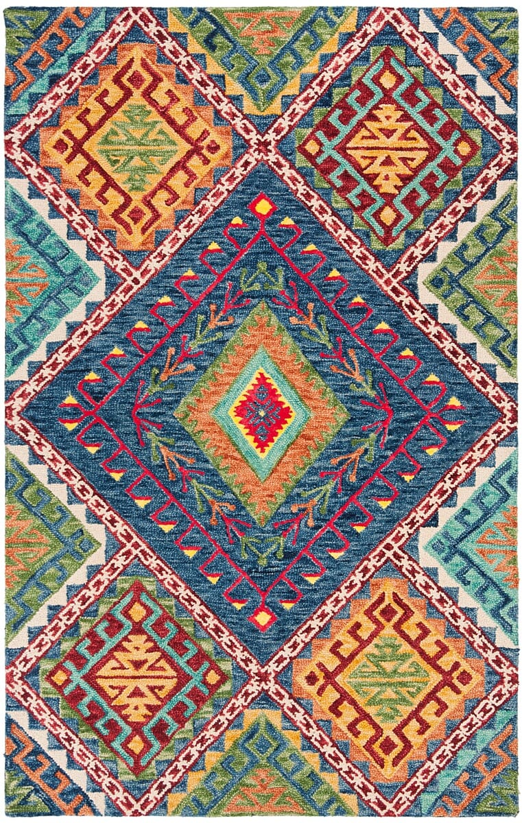 Safavieh Aspen Apn516M Blue / Multi Rugs.