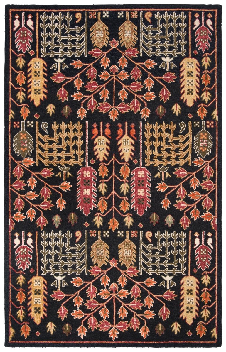Safavieh Aspen Apn522Z Black/Red Rug.