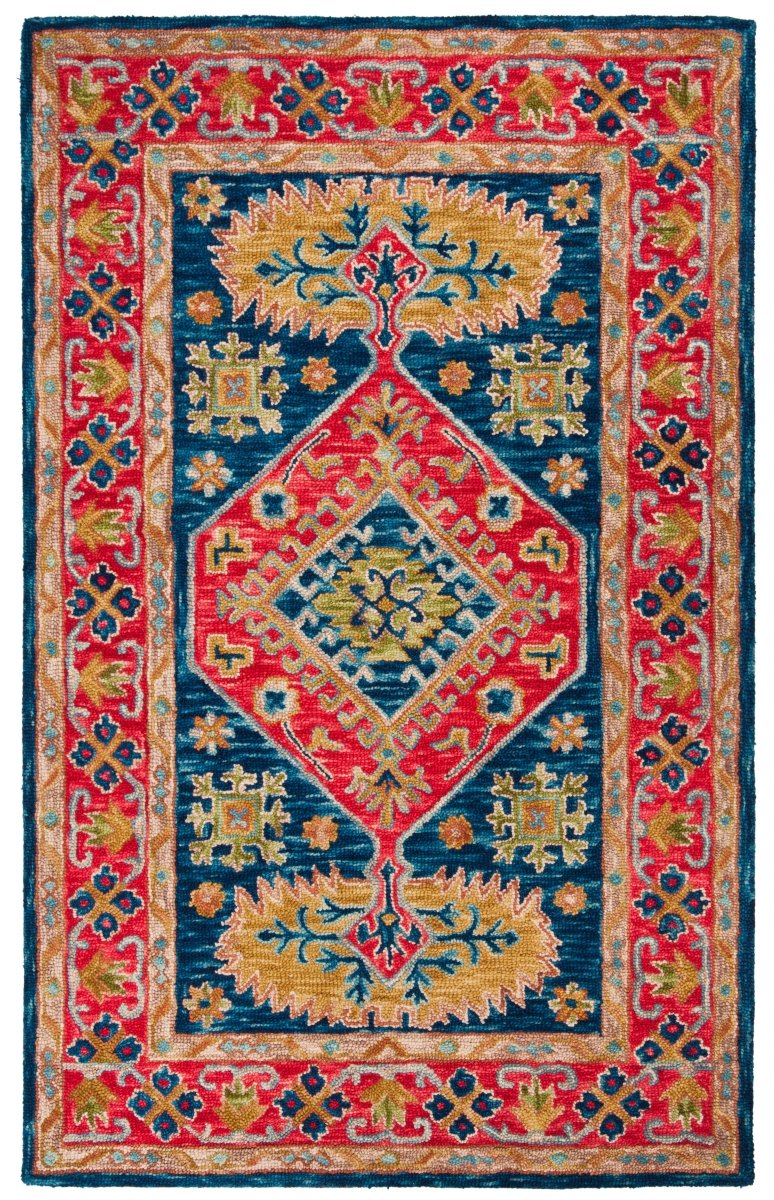 Safavieh Aspen Apn523Q Red/Blue Rug.