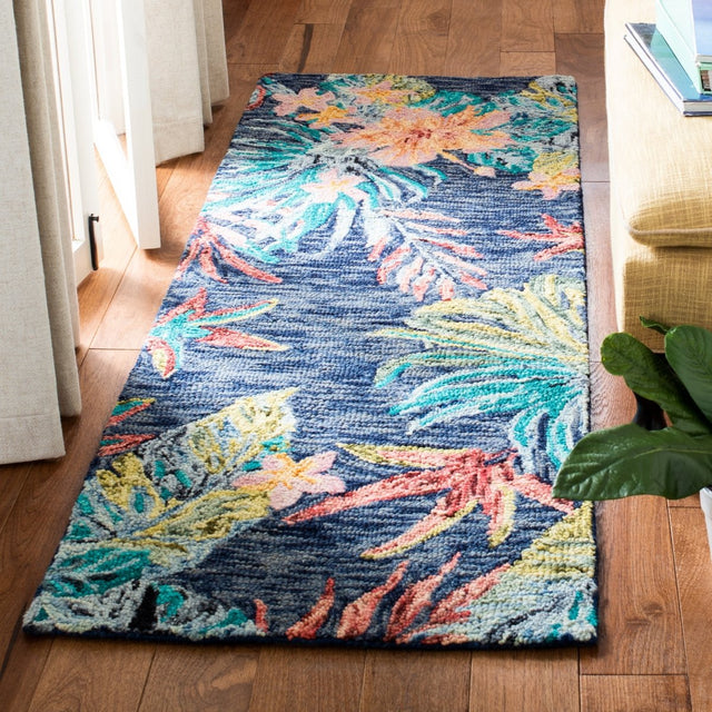 Safavieh Aspen Apn524N Blue/Pink Rug.