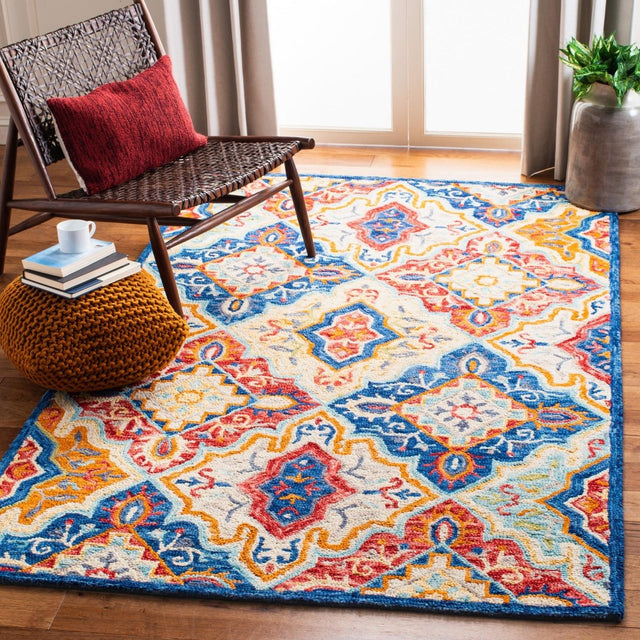 Safavieh Aspen Apn526M Blue/Rust Rugs.