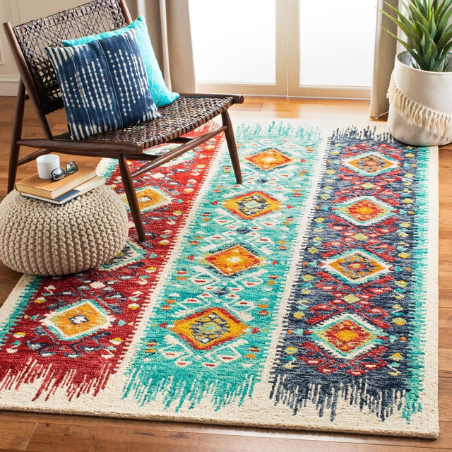 Safavieh Aspen Apn528M Blue/Rust Rugs.