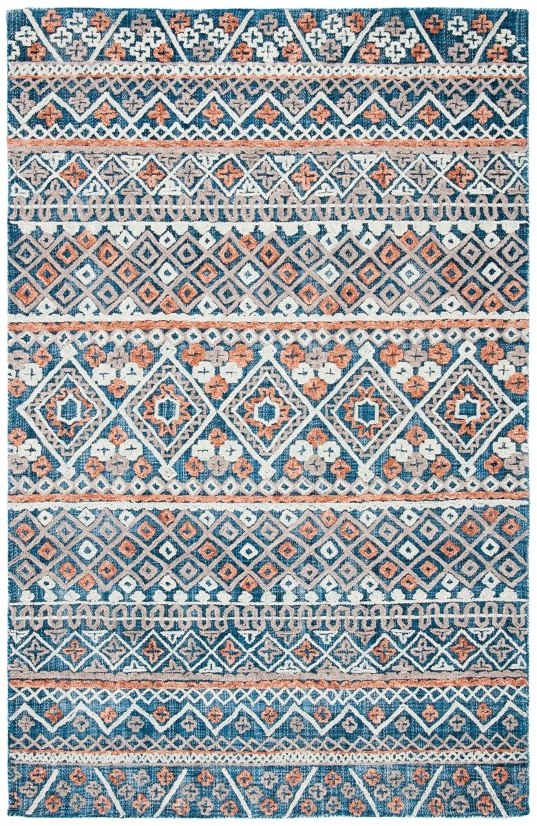 Safavieh Aspen Apn530M Blue/Orange Rugs.
