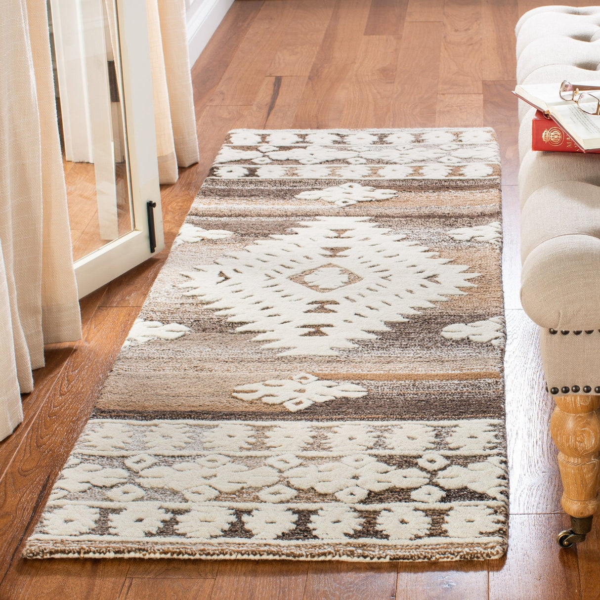 Safavieh Aspen Apn550A Ivory/Light Brown Rugs - Safavieh - apn550a - 7r