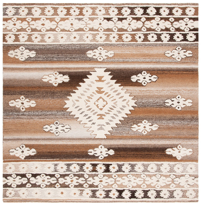 Safavieh Aspen Apn550A Ivory/Light Brown Rugs - Safavieh - apn550a - 7sq
