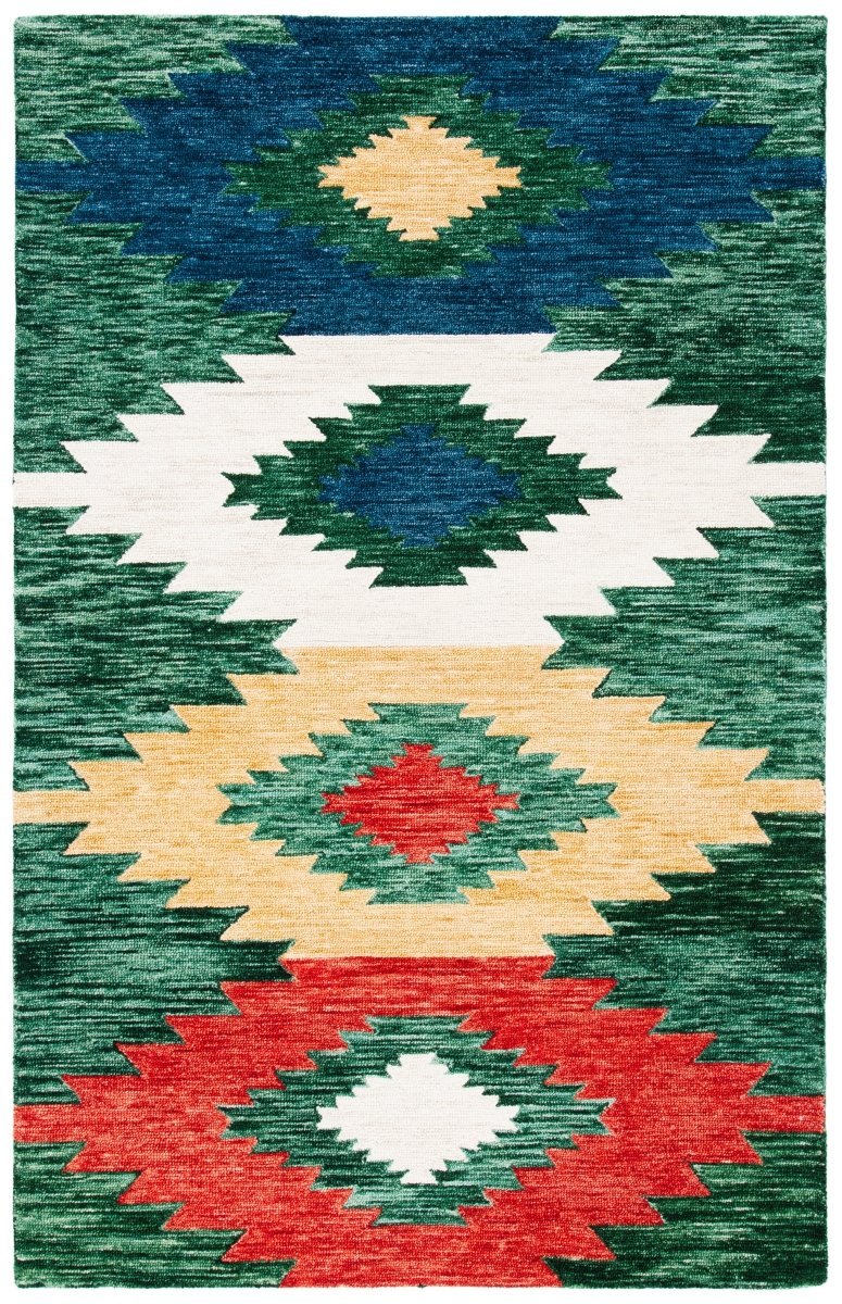 Safavieh Aspen Apn704Y Green/Red Rugs.