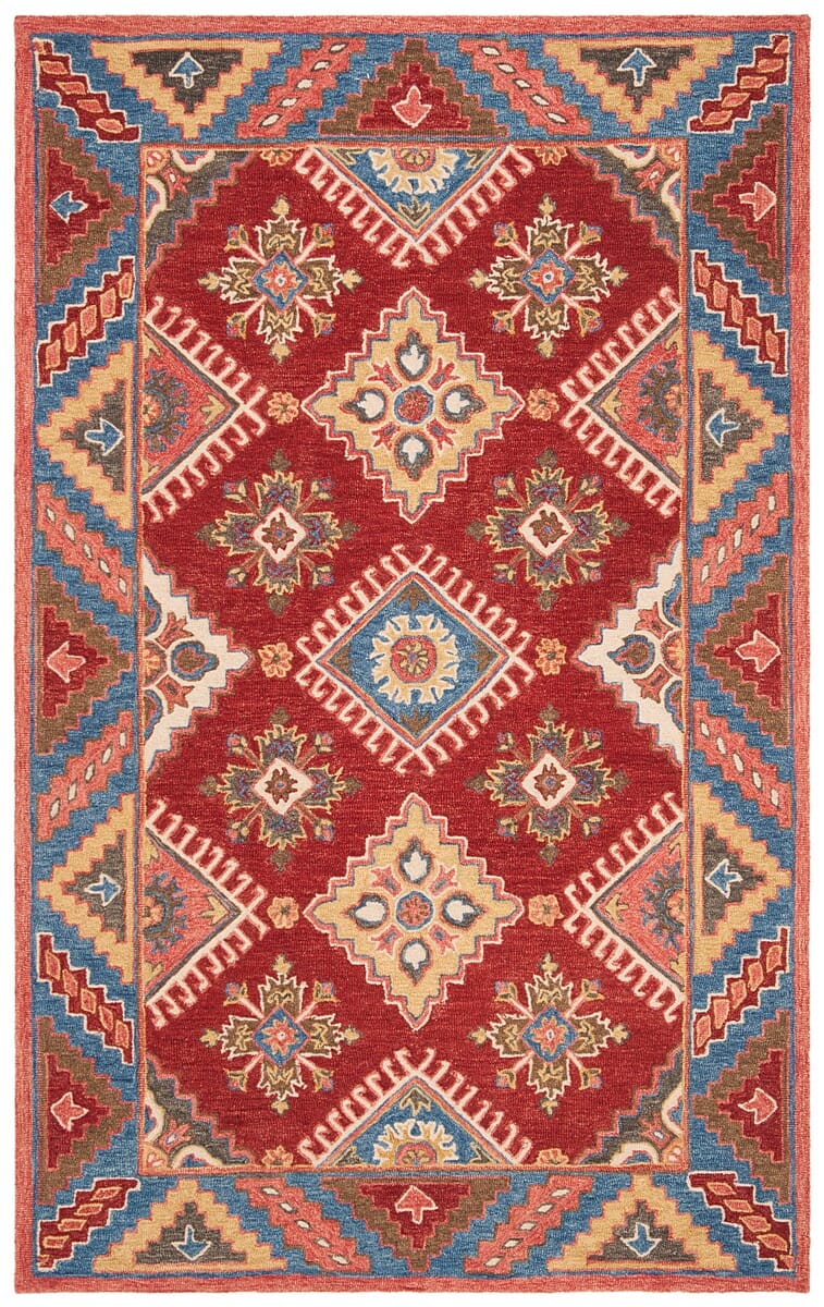 Safavieh Aspen Apn803Q Red/Blue Rug.