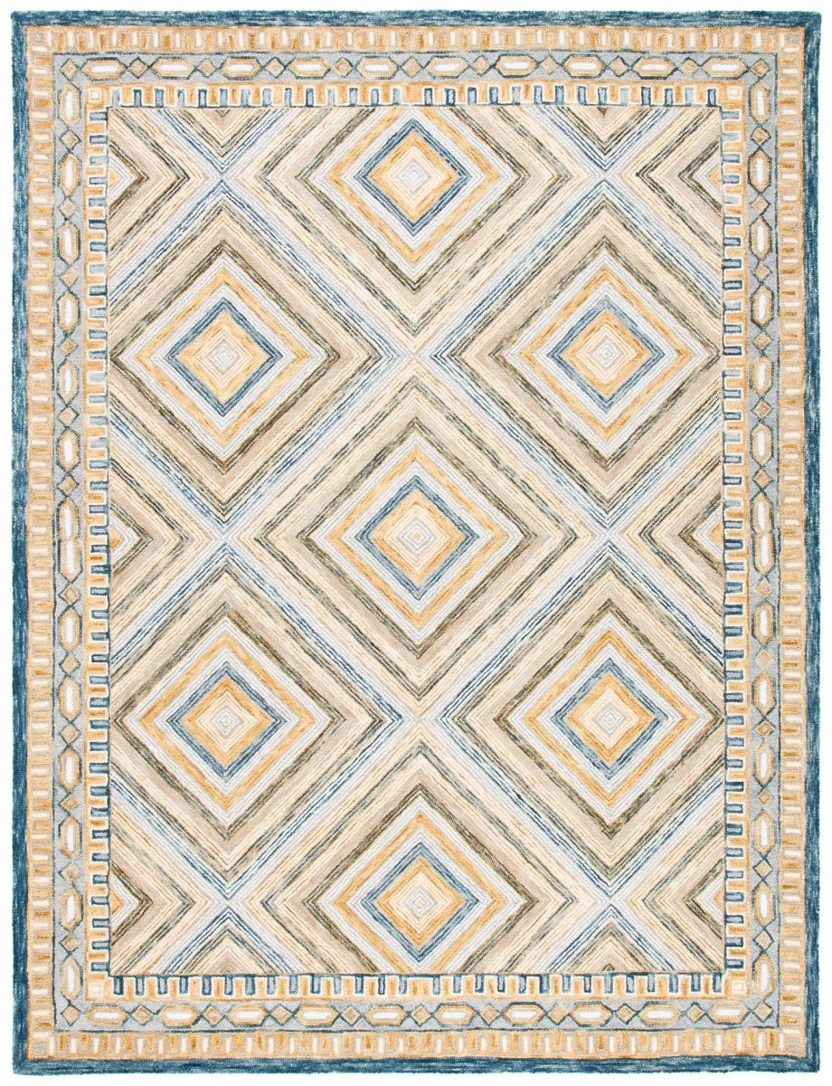 Safavieh Aspen Apn809N Navy/Gold Rug.
