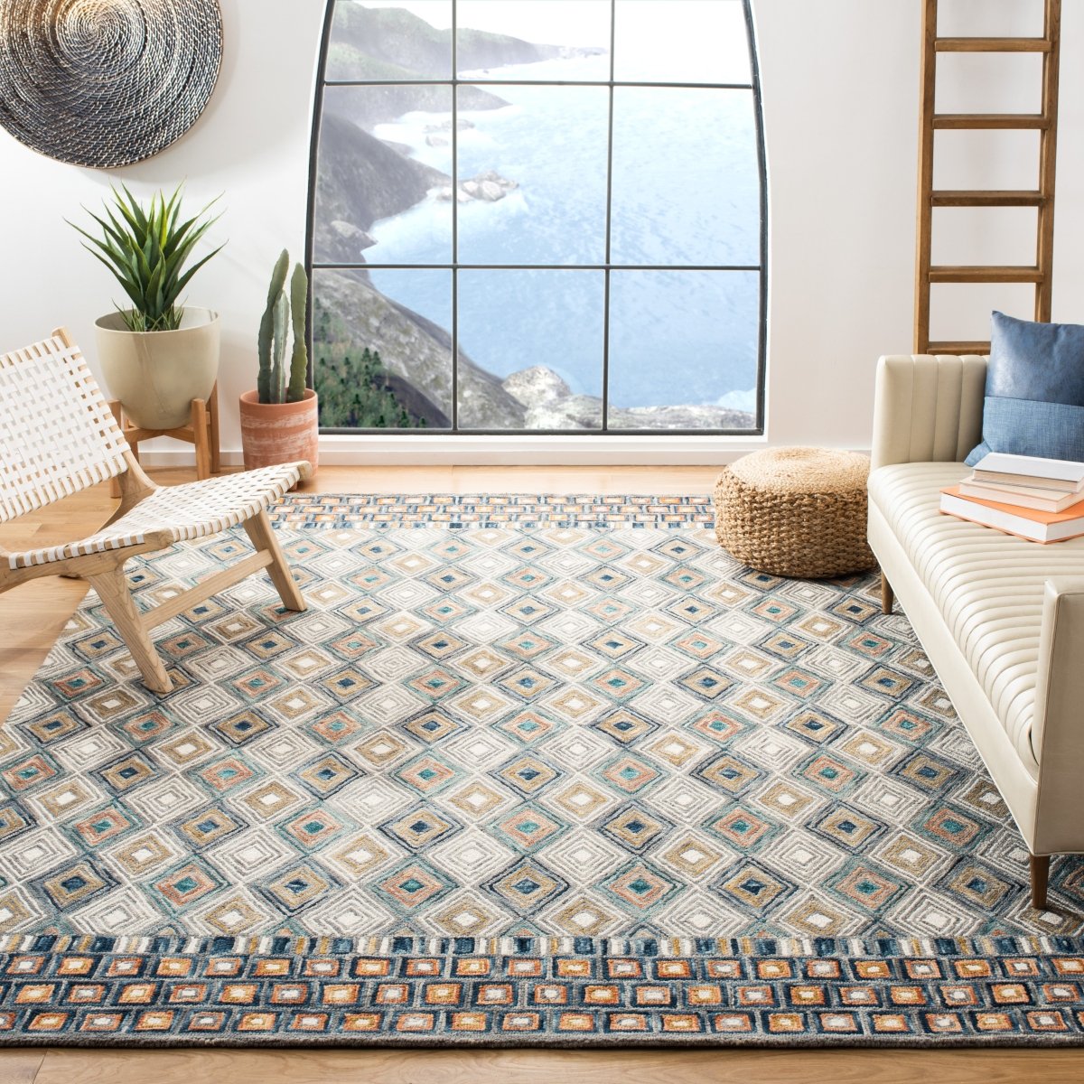 Safavieh Aspen Apn810Y Green/Gold Rug.