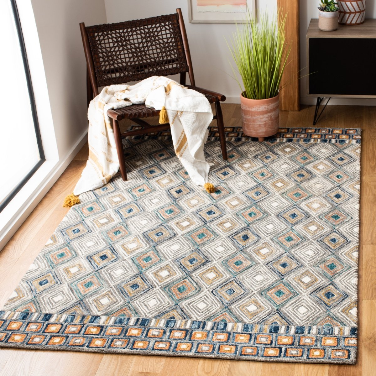 Safavieh Aspen Apn810Y Green/Gold Rug.