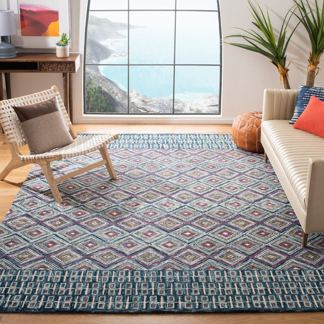 Safavieh Aspen Apn812M Blue/Red Rug.