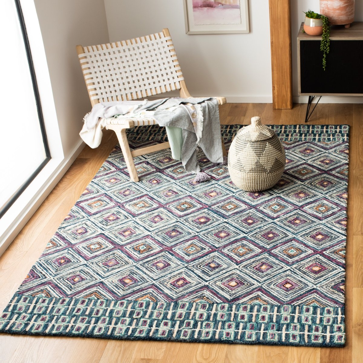 Safavieh Aspen Apn812M Blue/Red Rug.