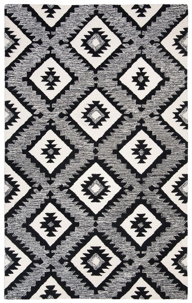 Safavieh Aspen Apn813Z Charcoal/Black Rug.