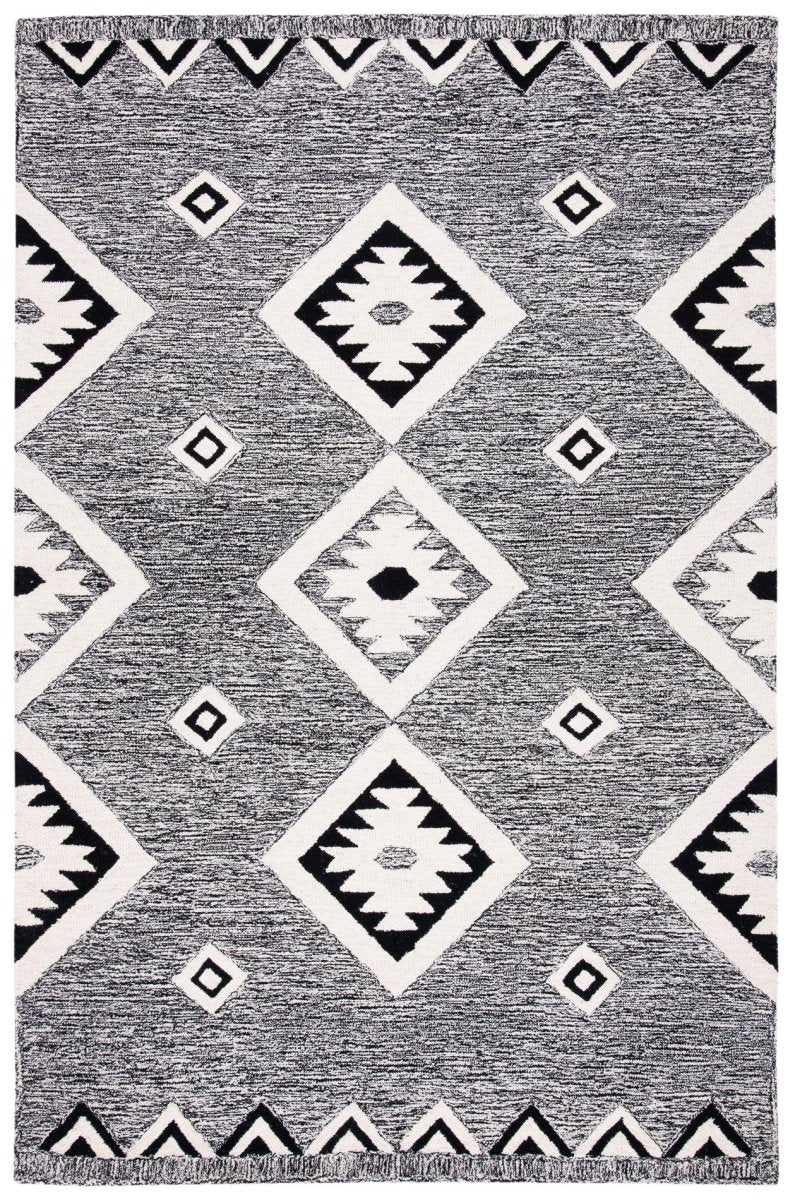 Safavieh Aspen Apn814Z Black/Ivory Rug.