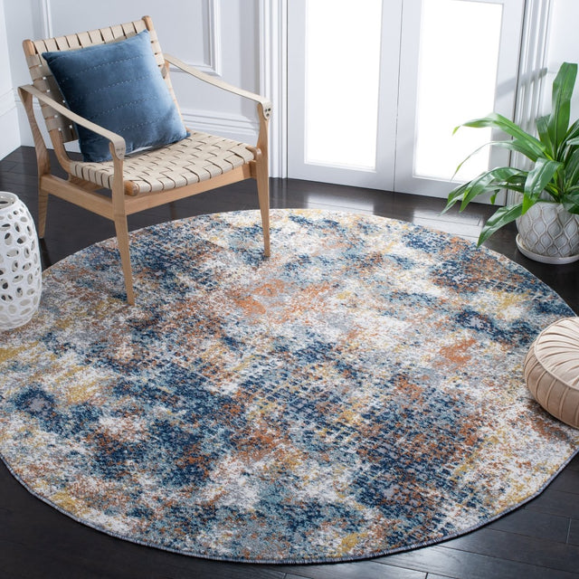 Safavieh Aston Asn704M Navy/Gold Rugs.