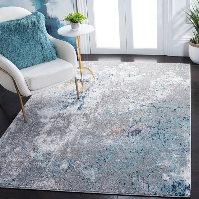 Safavieh Aston Asn708F Grey/Blue Rugs.