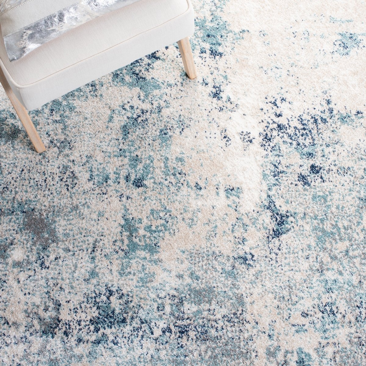 Safavieh Aston Asn710M Ivory/Blue Rug.