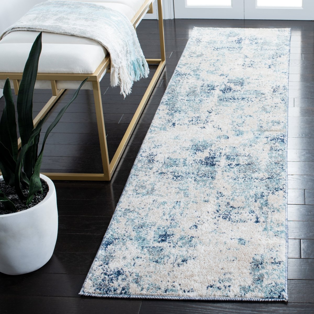 Safavieh Aston Asn710M Ivory/Blue Rug.