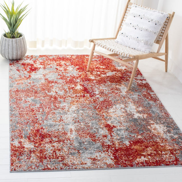 Safavieh Aston Asn710Q Red/Grey Rugs.