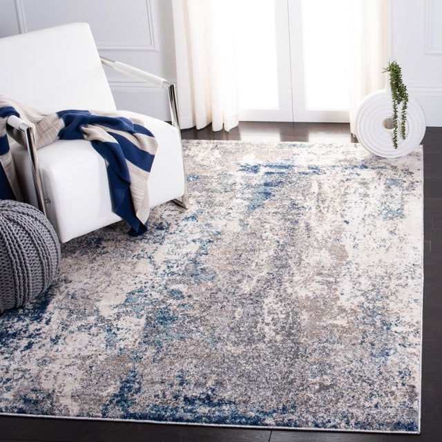 Safavieh Aston Asn718F Grey/Navy Rug.