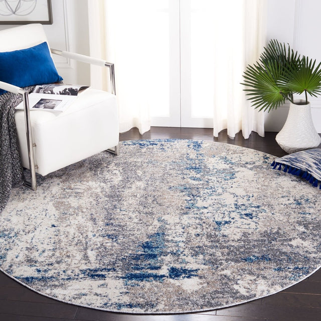 Safavieh Aston Asn718F Grey/Navy Rug.